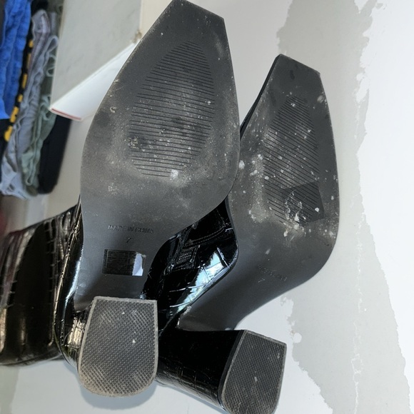 EUC Princess Poly Faux Black Patent Leather Crocodile Boots 7 MSRP $80 - Picture 10 of 12